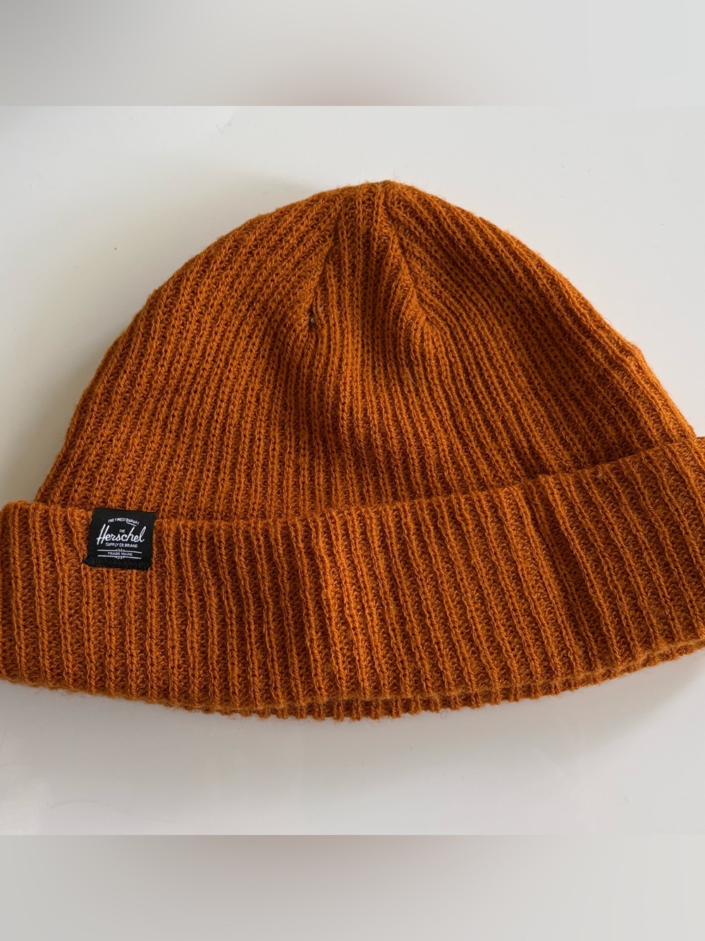 Herschel Ribbed Beanie - Rust Orange
